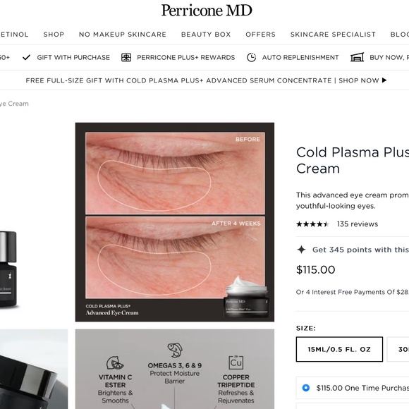 Perricone MD "Cold Plasma Plus+ Eye" advanced eye cream - Picture 8 of 8